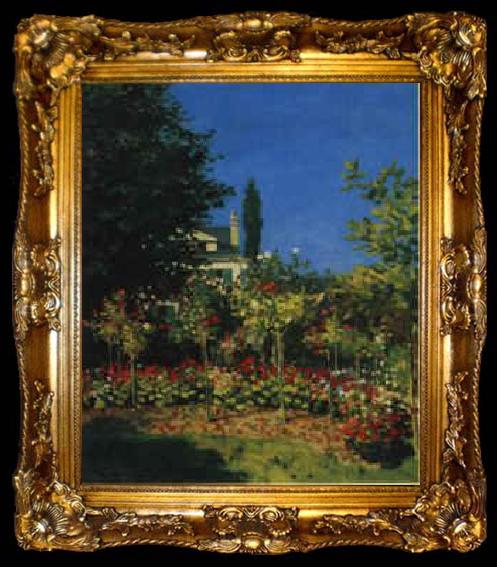framed  Claude Monet Flowering Garden, ta009-2
